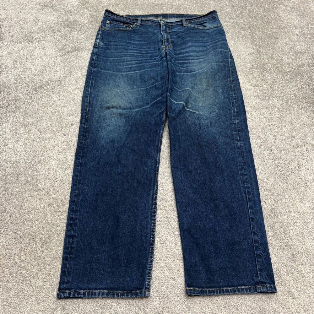 Levi's 550 Relaxed Fit Straight Leg Denim Jeans Mens 40x34 Dark Wash Blue Casual
